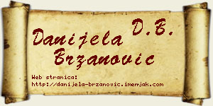 Danijela Brzanović vizit kartica